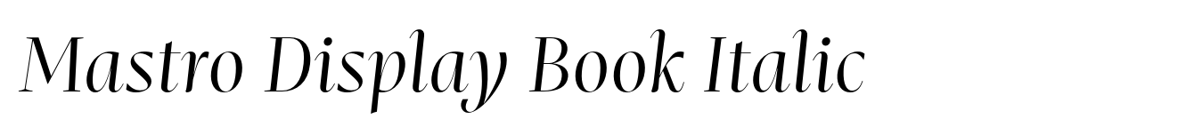 Mastro Display Book Italic